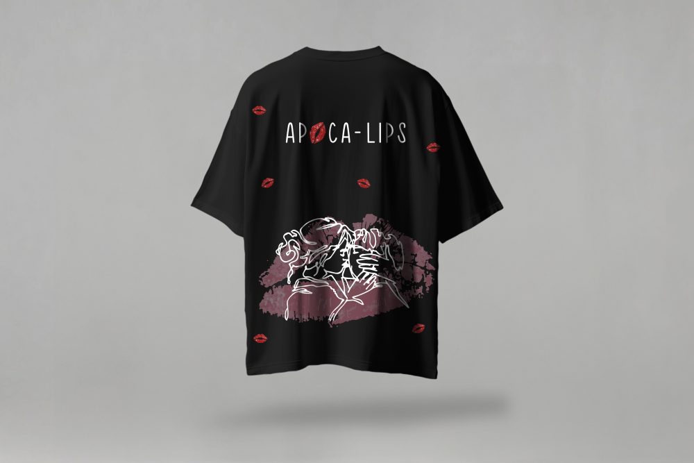 Lips Printed T-Shirt-Print  Free Size