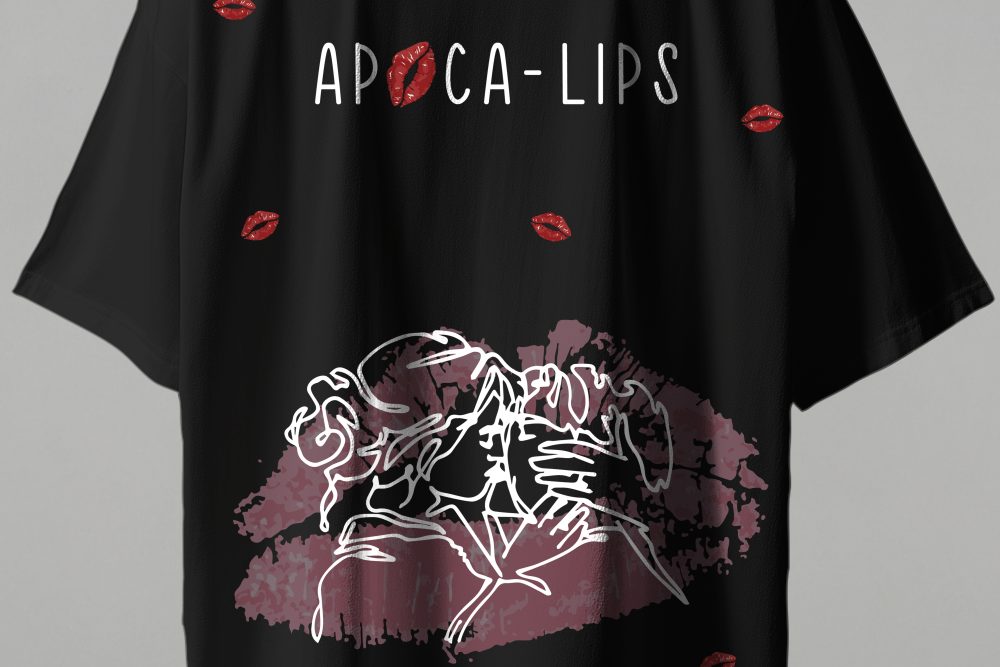 Lips Printed T-Shirt-Print  Free Size - Image 3