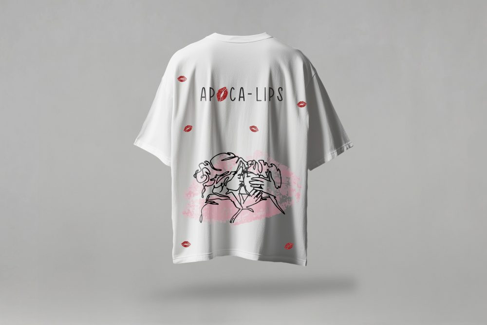 Lips Printed T-Shirt-Print  Free Size W
