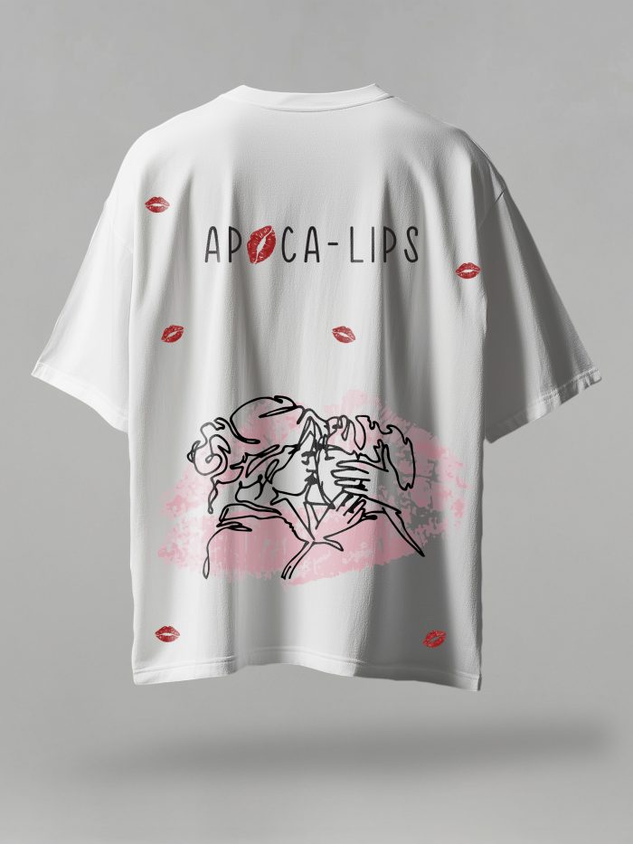 Lips Printed T-Shirt-Print  Free Size W